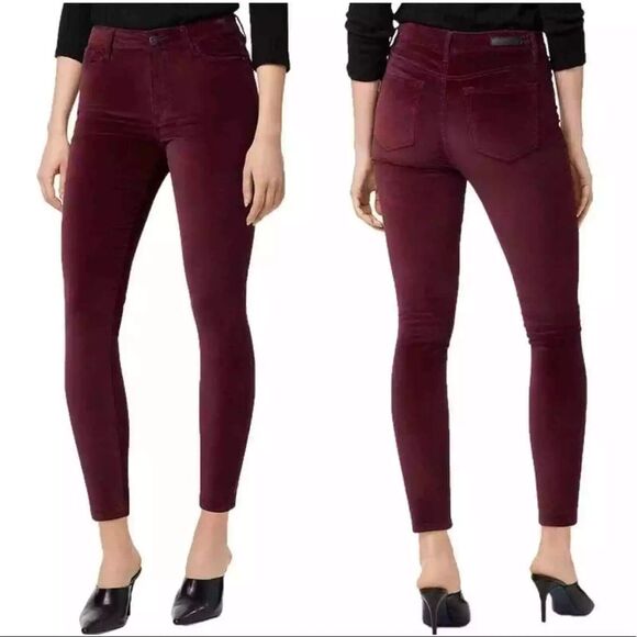 Sanctuary Pants - NWT SANCTUARY Purple Social Skinny High Rise Stretch Velvet Pants SIZE 26